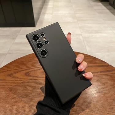 Imagem de Capa protetora fina para Samsung S25 S24 S23 S22 Ultra e Galaxy S 24 23 22 Ultra Plus S23fe (Para S24 Ultra/Preta)