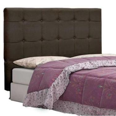 Imagem de Cabeceira Tóquio para Cama Box King 195 cm Suede Marrom - JS Móveis