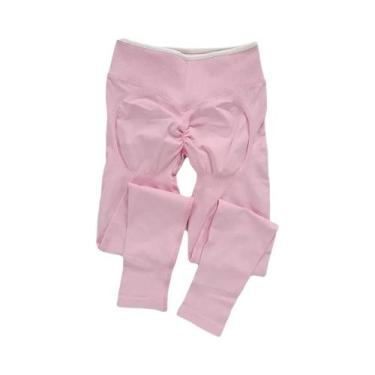 Imagem de Leggings Femininas De Cintura Alta Sem Costura Com Efeito Levanta Bumb