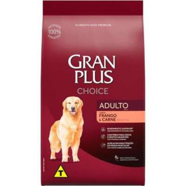 Imagem de Ração GranPlus Choice Frango e Carne para Cães Adultos - 20Kg
