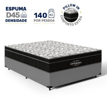 Imagem de Cama Box com Colchão de Espuma D45 Ortobom Airtech Ortopillow 150 Casal 138cm