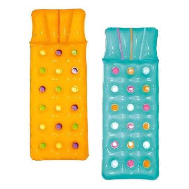 Imagem de Colchão Inflável Bronzeador Para Piscinas Copinhos Color - Bel, Laranj