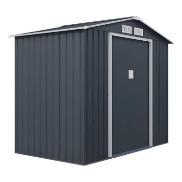 Imagem de Deposito De Aco Casa Container Jardim Exterior 213x131x195cm Cinza