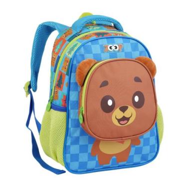 Imagem de Mochila Costas Creche Infantil Zoop Bichinhos Passeio Animal Cor:Urso 