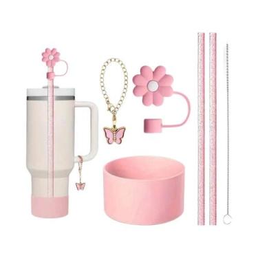 Imagem de Conjunto De Acessórios Reutilizáveis Para Copos Stanley 6 Peças: Prote