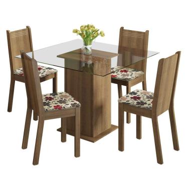 Imagem de Conjunto Sala De Jantar Magda com 4 Cadeiras Madesa