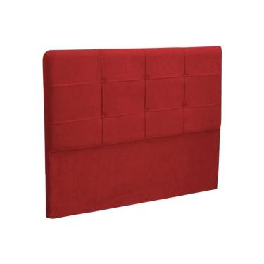 Imagem de Cabeceira Cama Box Casal King 195cm London Veludo Vermelho - Js Móveis