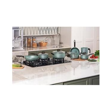 Imagem de Jogo de Panelas 7 Peças Brinox Suprema Ceramic Life Antiaderente Mineral Resist