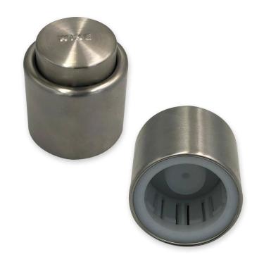 Imagem de Tampa Seladora A Vacuo De Inox Para Garrafas De Vinho
