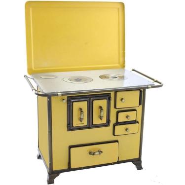 Imagem de Fogão A Lenha Venâncio Barroco Amarelo Gabinete Nº03 Lado Esquerdo Com Tampa Fl3gbrcx