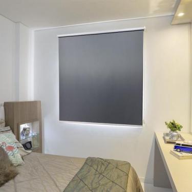 Imagem de Persiana Rolo (1,80Larg. x 1,80Alt.) Blackout Cinza Escuro - Vogaflex