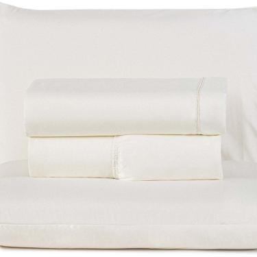 Imagem de Jogo De Cama Solteiro Top Line Hipercal 180 Fios 3 Peças 100% Poliéster - Marfim