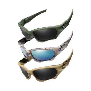 Imagem de Óculos De Sol Polarizados UV400 Clássicos Camuflados 3 Pares Para Home