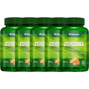 Imagem de Kit 5X Cúrcuma - 60 Cápsulas - Herbamed-Masculino