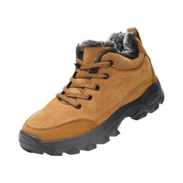 Imagem de Botas De Neve Masculinas De Inverno Forradas Com Pelo, Tênis Quentes P
