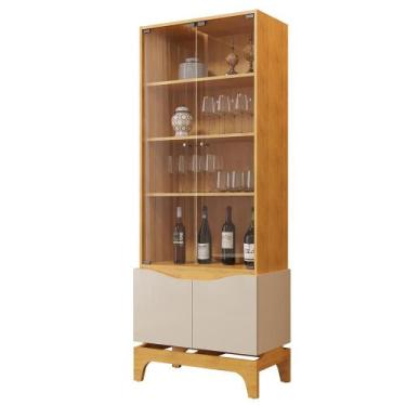Imagem de Cristaleira de Madeira com Vidro Para Sala de Jantar Bar Clarice D05 C