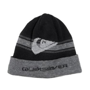 Imagem de Gorro Quiksilver Double Gem Nation WT25 Preto/Cinza Mescla, Preto, Úni