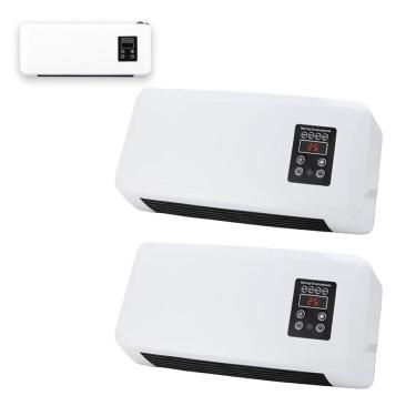 Imagem de Aquecedor Kit 2 Uni Climatizador Ventilador de Parede 3 em 1 Seca Roupa Controle Remoto Refrigera Ajuste de Temperatura