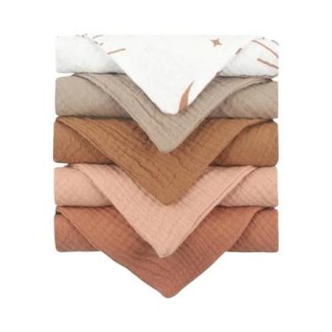 Imagem de Toalhas De Bebê Macias E Absorventes 5 Peças De Algodão Gaze Para Rost