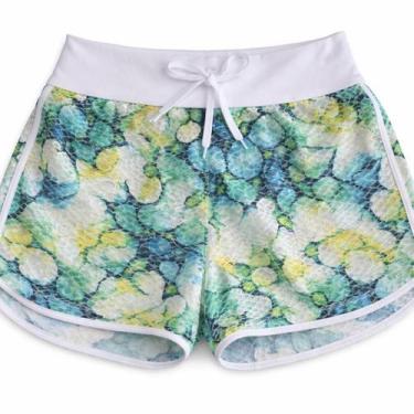 Imagem de Shorts Curto Soltinho Estampado Moda Praia Academia Corrida - PO