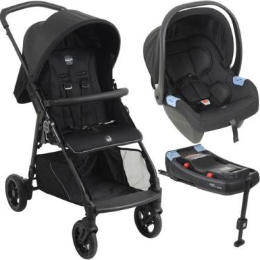 Imagem de Carrinho com Bebe Conforto Base ISOFIX Burigotto Lui 22 Grafite