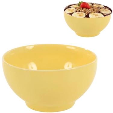 Imagem de 6 Tigelas Bowl em Melamina Redonda Para Sobremesa 450ml - Sk, Amarelo