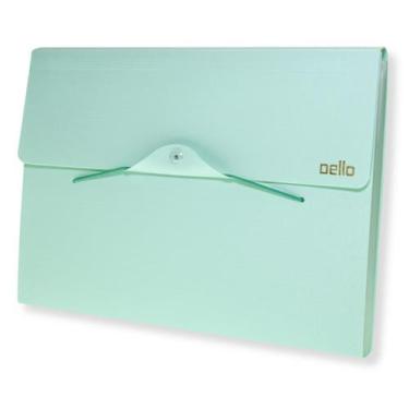 Imagem de Pasta Sanfonada A4 Dello Linho Serena 12 Divisórias Pastéis, Verde