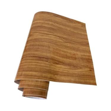 Imagem de Adesivo Vinílico Brilhante Com Textura De Madeira Para Carro, Impermeá