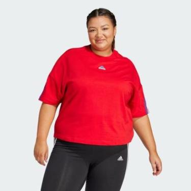 Imagem de Camiseta Plus Size Adidas Future Icons Três Listras Feminina-Feminino