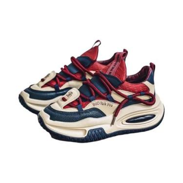 Imagem de Tênis Casuais Masculinos Coreanos Com Plataforma, Estilo De Rua, Resis