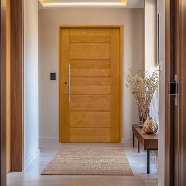 Imagem de Porta Pivotante Batente Misto 14 Puxador Tubo 110cm X 210cm Bbb Abertu