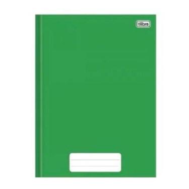 Imagem de Caderno Brochura Capa Dura 1/4 Pequeno 80 Folhas Pepper Tilibra Verde