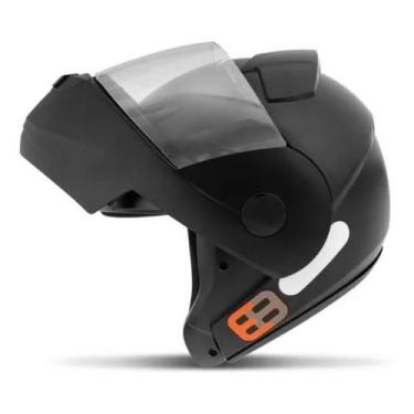 Imagem de Capacete Articulado Masculino Ebf E8 Solid Preto Fosco (Robocop) Moto,