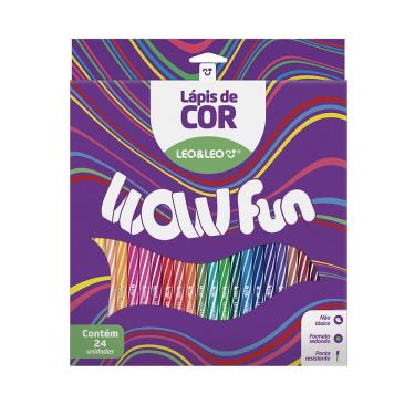 Imagem de Lápis de Cor Leo&Leo Wow Redondo 24 Cores