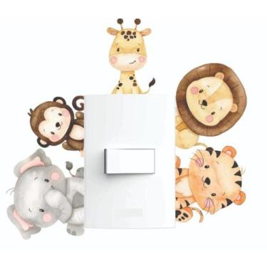 Imagem de Adesivo Infantil Para Interruptor Safari Quarto - Animais - Royal Art