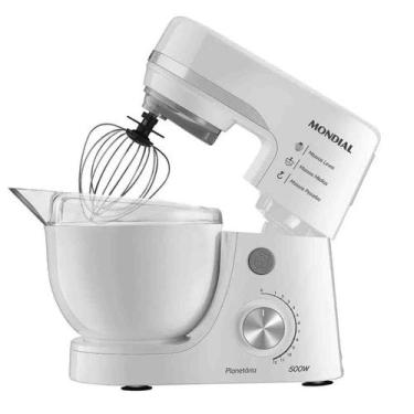 Imagem de Batedeira planetaria mondial bp03 700wts 3 batedores branca, 110V
