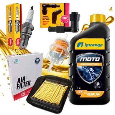 Imagem de Kit Revisão Cg 125 Fan  Cg 125 Titan Até 2008 Ipiranga 20w50 Filtros e