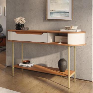 Imagem de Aparador Atlanta Decorativo Sala Hall Entrada Pés de Ferro MDF Moderno