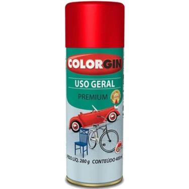 Imagem de Tinta Spray Vermelho Para Uso Geral Premium 400ml Colorgin Tinta Spray