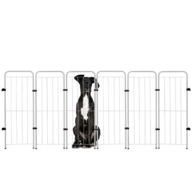 Imagem de Cercado Pet Dobrável Segurança Cão 217x98cm 6 Módulos Cachorro - GIFT 