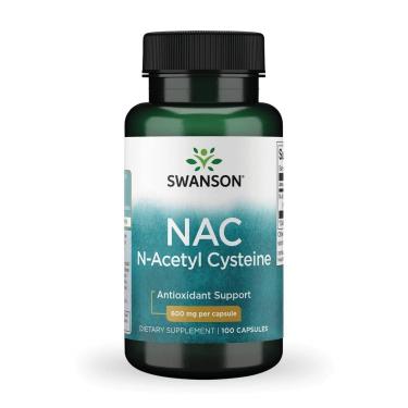 Imagem de Suplemento Swanson Nac N-Acetil Cisteína 600 Mg 100 Cápsulas-Unissex