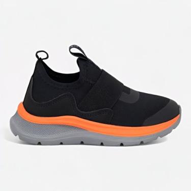 Imagem de Tenis Klin Infantil Masculino Way Conforto Slip On Macio, Preto, 32