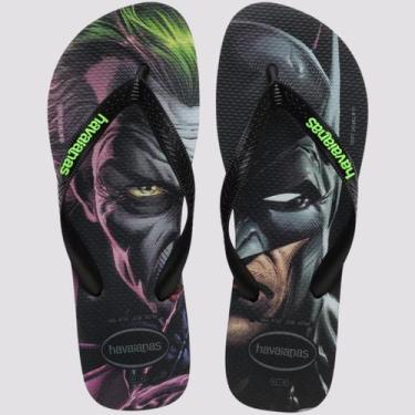 Imagem de Chinelo Havaianas Top Heróis Dc 4141765 Preto, Preto, Verde, 9981, 39/