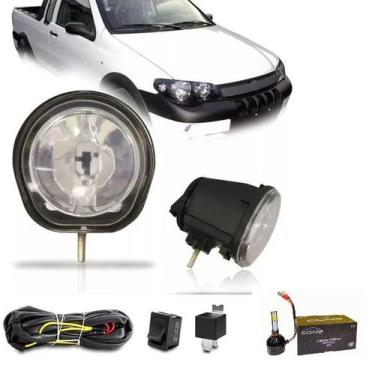 Imagem de Kit farol milha fiat palio weekend adventure g2 g3 2001 / 2008 vidro s