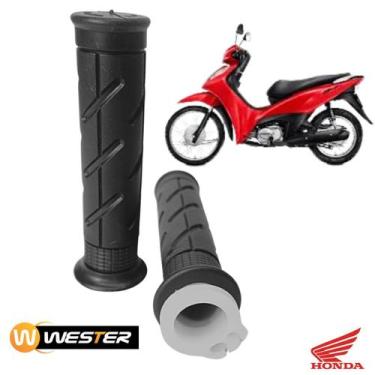 Imagem de Par Manopla Biz 125 2006 A 2017 Com Roldana Do Acelerador 22mm Preto M
