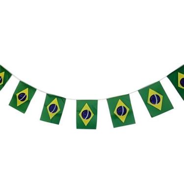 Imagem de Varal de Bandeiras Do Brasil com 3 metros Varal de Bandeiras Do Brasil
