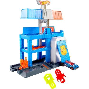 Imagem de Pista Hot Wheels Com Carrinho - City - Torre Da Polícia - Centro Da Cidade - Speed Snap...