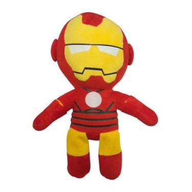 Imagem de Pelúcia Homem de Ferro 27cm  Boneco Fofo de Super-Herói, Brinquedo Inf