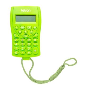Imagem de Calculadora 8 Dígitos com Cordão e Bateria Verde Letron Leonora - 9933