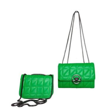 Imagem de Bolsa Pequena Feminina De Mao Transversal Alça Corrente 2Pçs - DILEXSH
